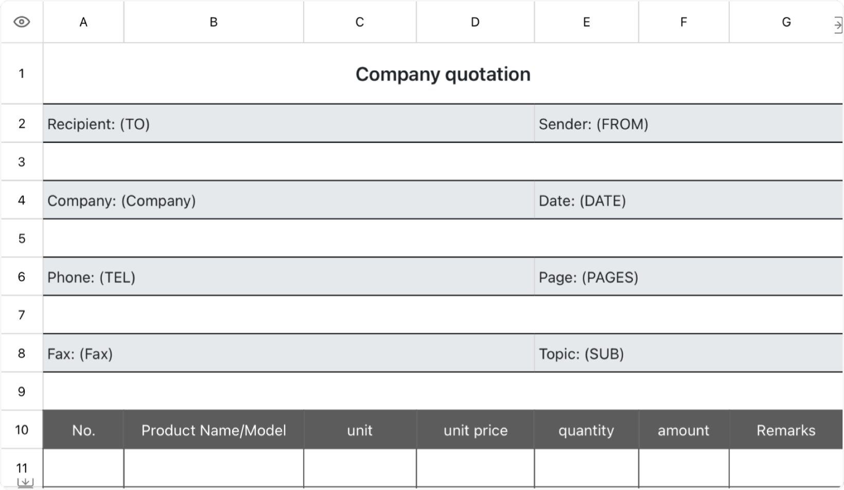 Company quotation